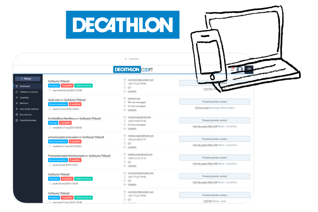 Solution de recrutement par cooptation Decathlon