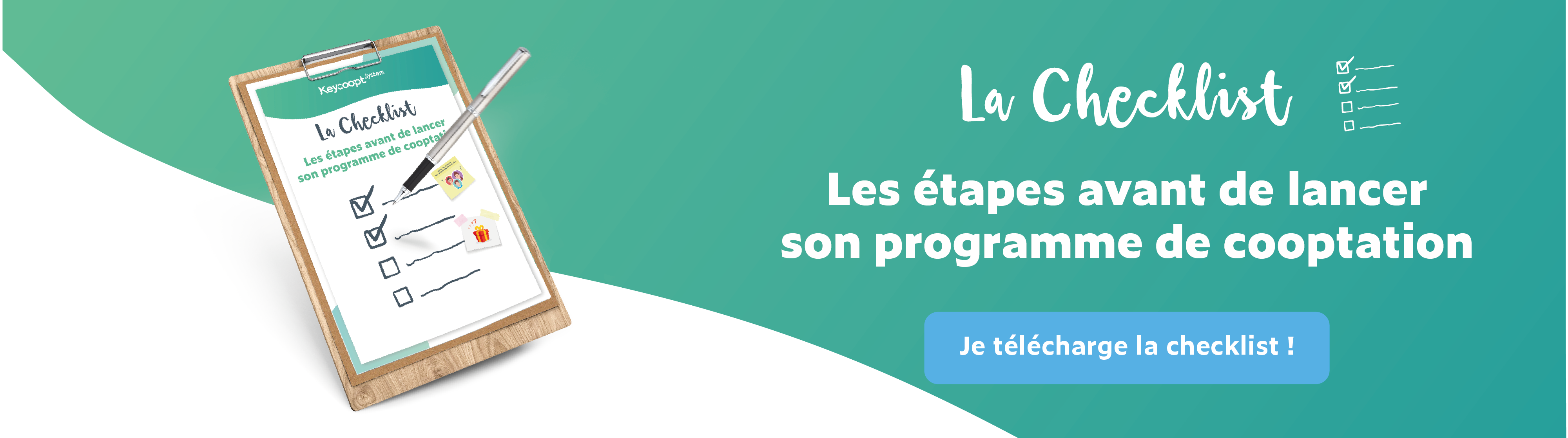 Promo Bannière check list les etapes avant de lancer son programme de cooptation Site