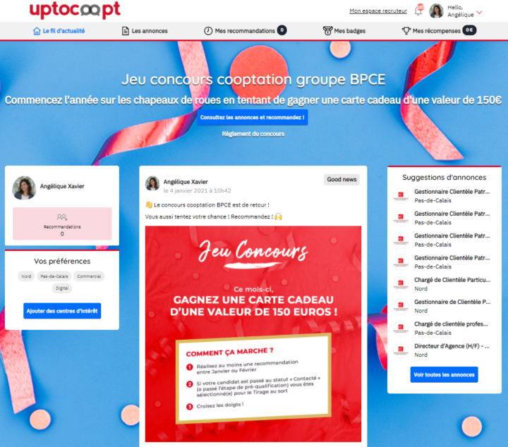 animation programme de cooptation jeu concours BPCE